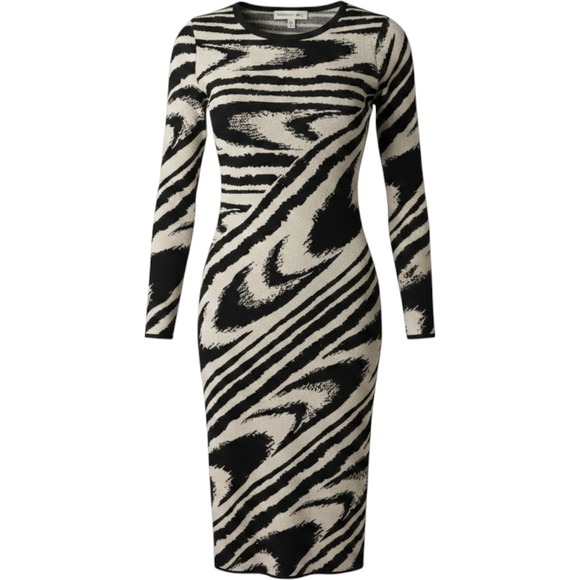 Madden Girl Dresses & Skirts - Madden Girl Sweater Maxi Dress Womens Size S Zebra Print Long Sleeve